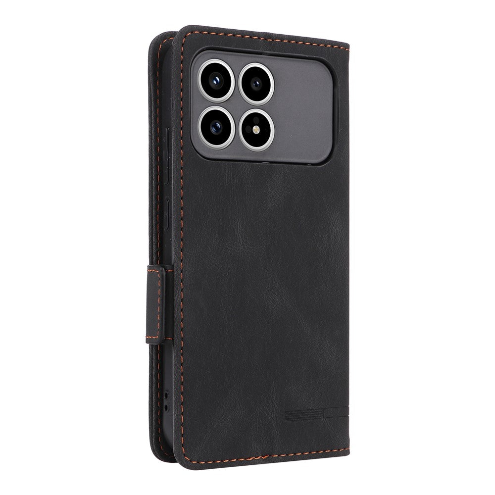 For Xiaomi Redmi K90 5G  /  Poco F8 Pro 5G Case Leather Wallet Flip Phone Cover with Hardware Decor