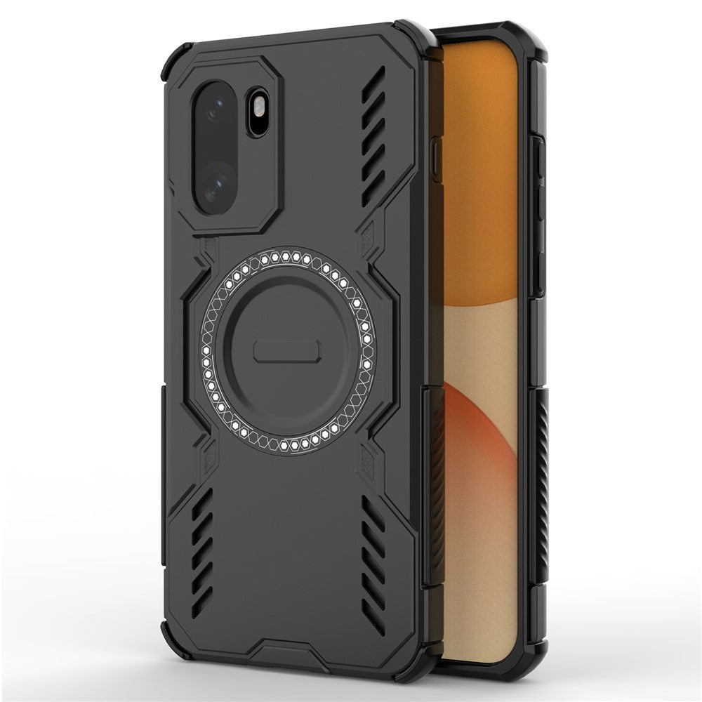 Til OnePlus 15R 5G / Ace 6T 5G Magnetisk Cover Butterfly Armor Hul Varmeafledning PC + TPU Telefoncover