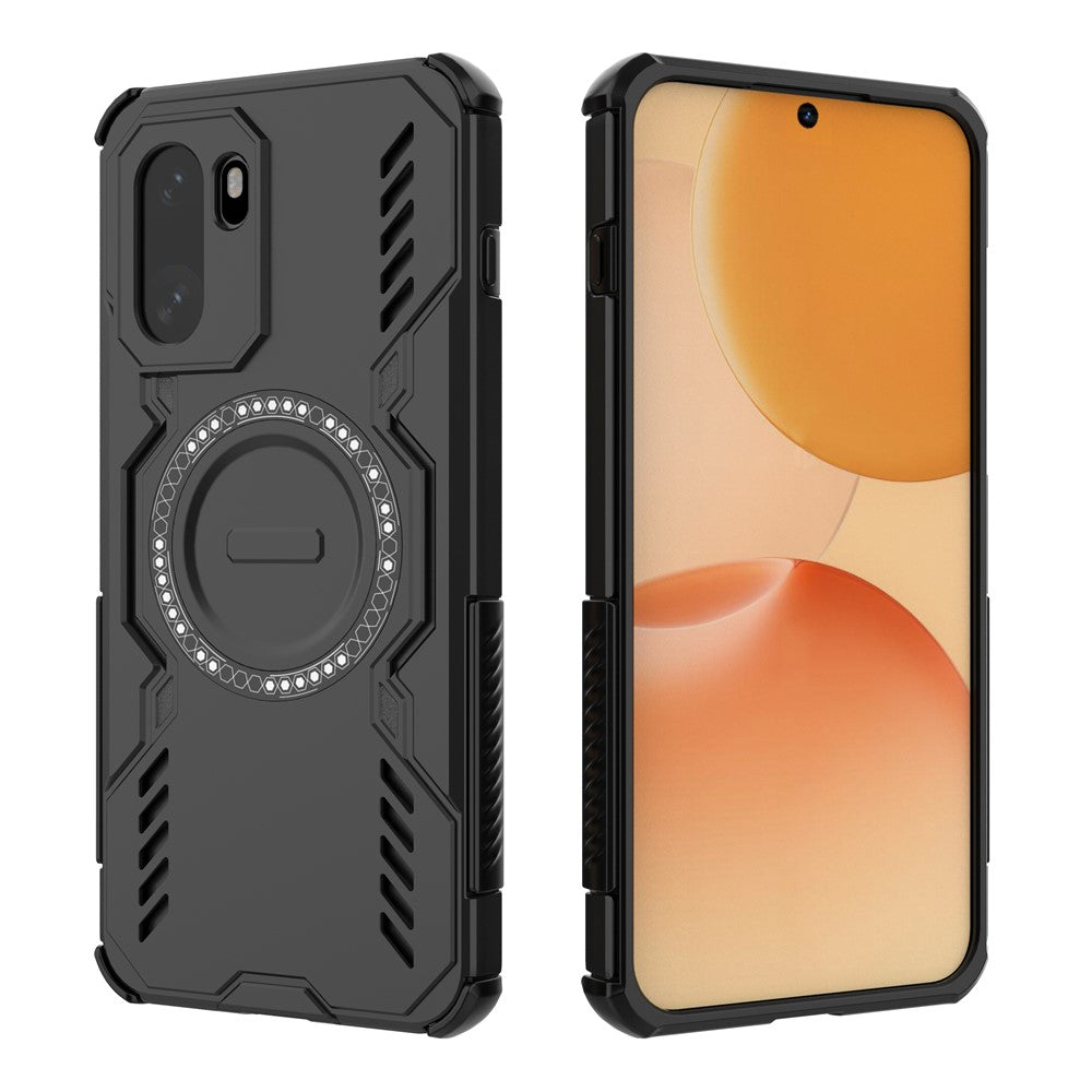 Til OnePlus 15R 5G / Ace 6T 5G Magnetisk Cover Butterfly Armor Hul Varmeafledning PC + TPU Telefoncover