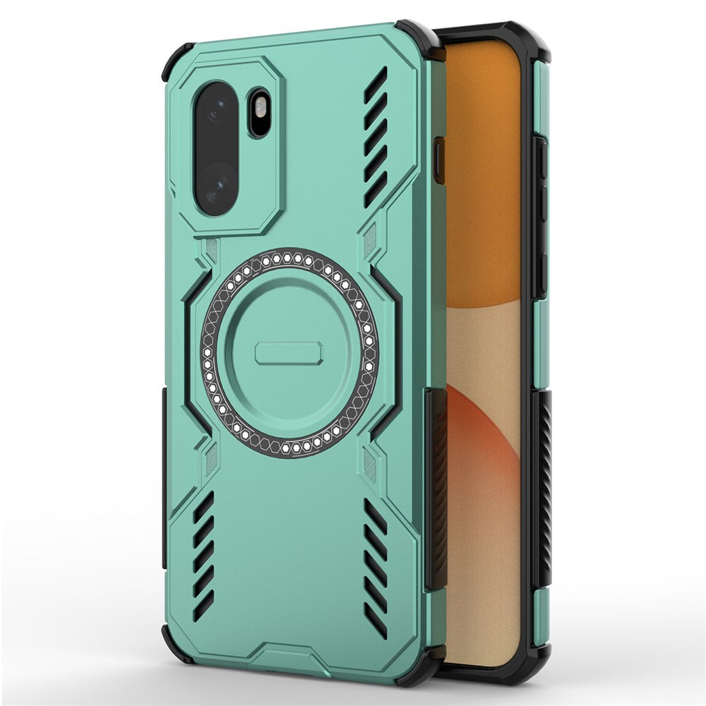 Til OnePlus 15R 5G / Ace 6T 5G Magnetisk Cover Butterfly Armor Hul Varmeafledning PC + TPU Telefoncover
