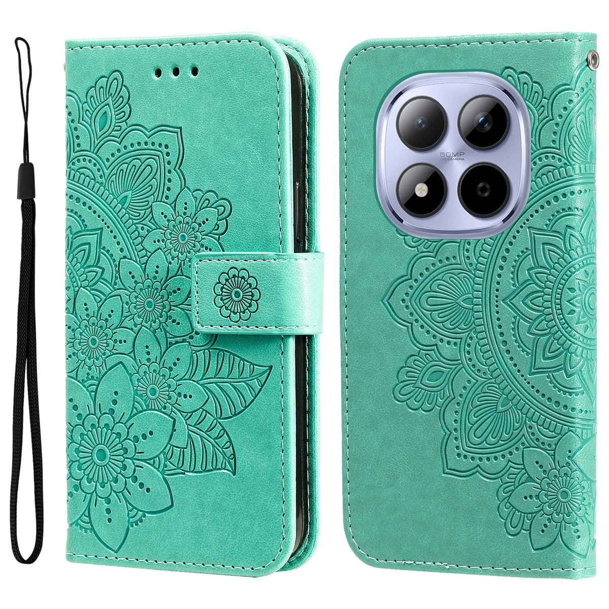 For Xiaomi Redmi Note 15 Pro 4G (Global) Case Floral Pattern PU Leather Wallet Stand Phone Cover