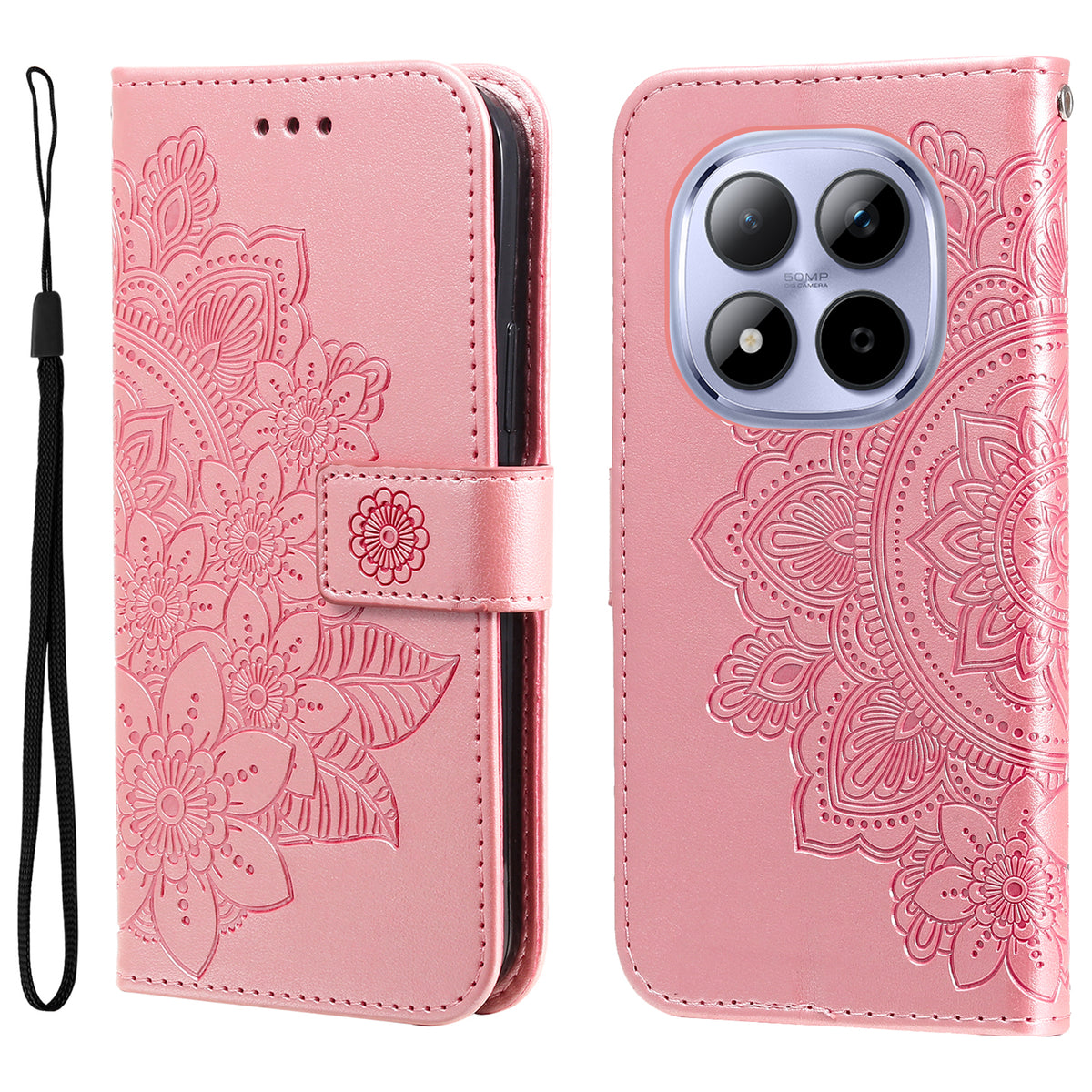 For Xiaomi Redmi Note 15 Pro 4G (Global) Case Floral Pattern PU Leather Wallet Stand Phone Cover