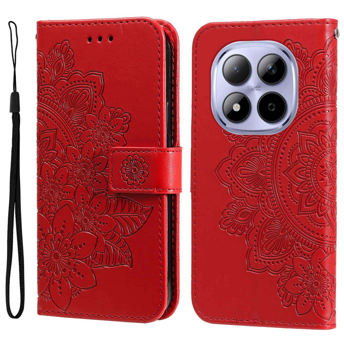 For Xiaomi Redmi Note 15 Pro 4G (Global) Case Floral Pattern PU Leather Wallet Stand Phone Cover