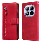 For Xiaomi Redmi Note 15 Pro 4G (Global) PU Leather Cases with Zipper Pocket Wallet Phone Cover Stand