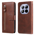 For Xiaomi Redmi Note 15 Pro 4G (Global) PU Leather Cases with Zipper Pocket Wallet Phone Cover Stand