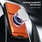 For Xiaomi 15T Pro Magnetic Case Ring Holder Foldable Kickstand TPU PC Phone Cover with Camera Lens Slider