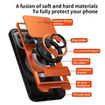 For Xiaomi 15T Pro Magnetic Case Ring Holder Foldable Kickstand TPU PC Phone Cover with Camera Lens Slider