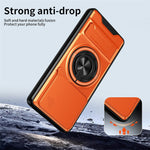 For Xiaomi Poco M7 Pro 5G Magnetic Case Ring Holder Foldable Kickstand TPU PC Phone Cover with Camera Lens Slider