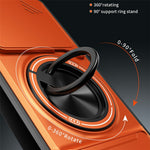 For Xiaomi Poco M7 Pro 5G Magnetic Case Ring Holder Foldable Kickstand TPU PC Phone Cover with Camera Lens Slider