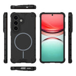 Samsung Galaxy S26 Magnetiskt Skal Korrugerad Textur Värmeavledande TPU + PC mobil Baksida