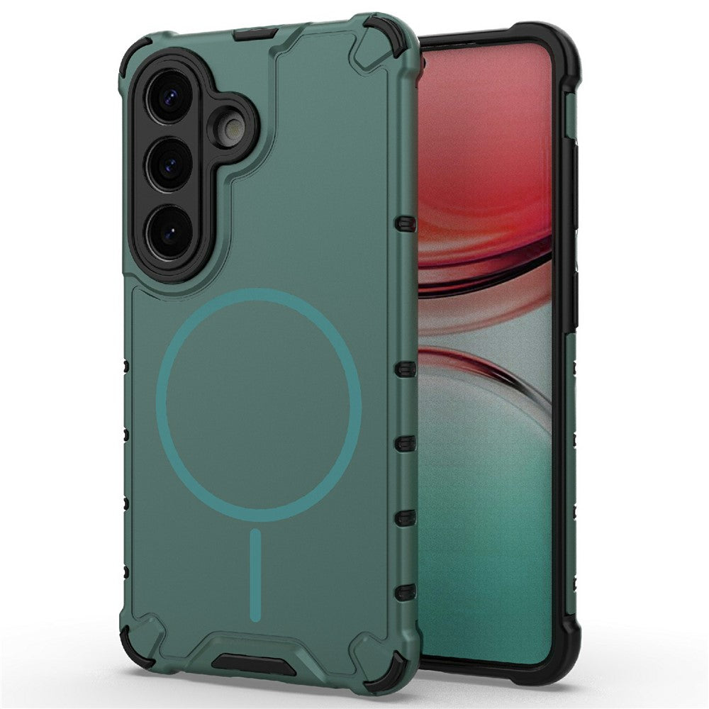 Samsung Galaxy S26 Magnetiskt Skal Korrugerad Textur Värmeavledande TPU + PC mobil Baksida