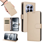 For Xiaomi Redmi Note 15 Pro 4G (Global) Case RFID Blocking 3 Card Slots PU Leather Phone Cover with Wrist Strap