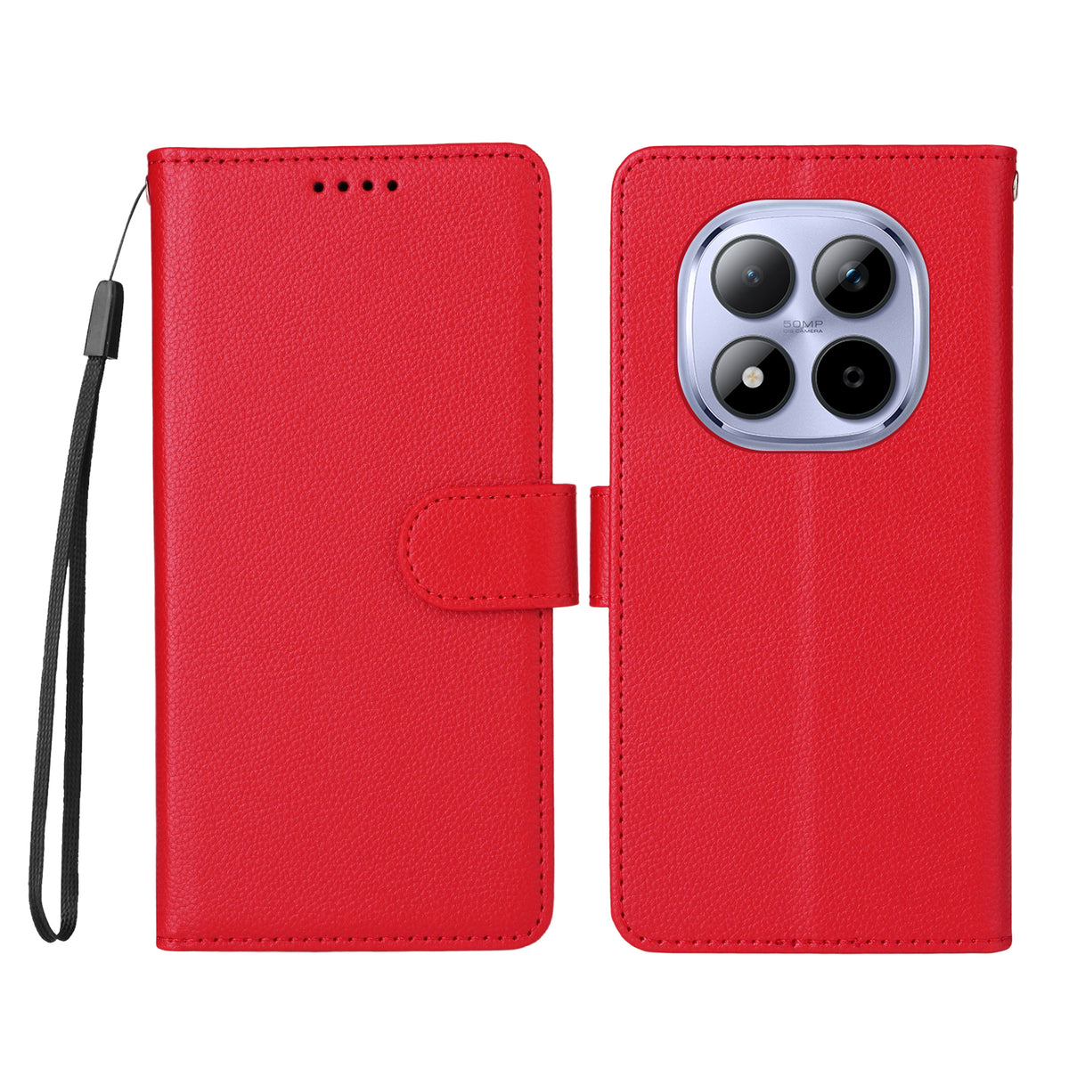 For Xiaomi Redmi Note 15 Pro 4G (Global) Case RFID Blocking 3 Card Slots PU Leather Phone Cover with Wrist Strap