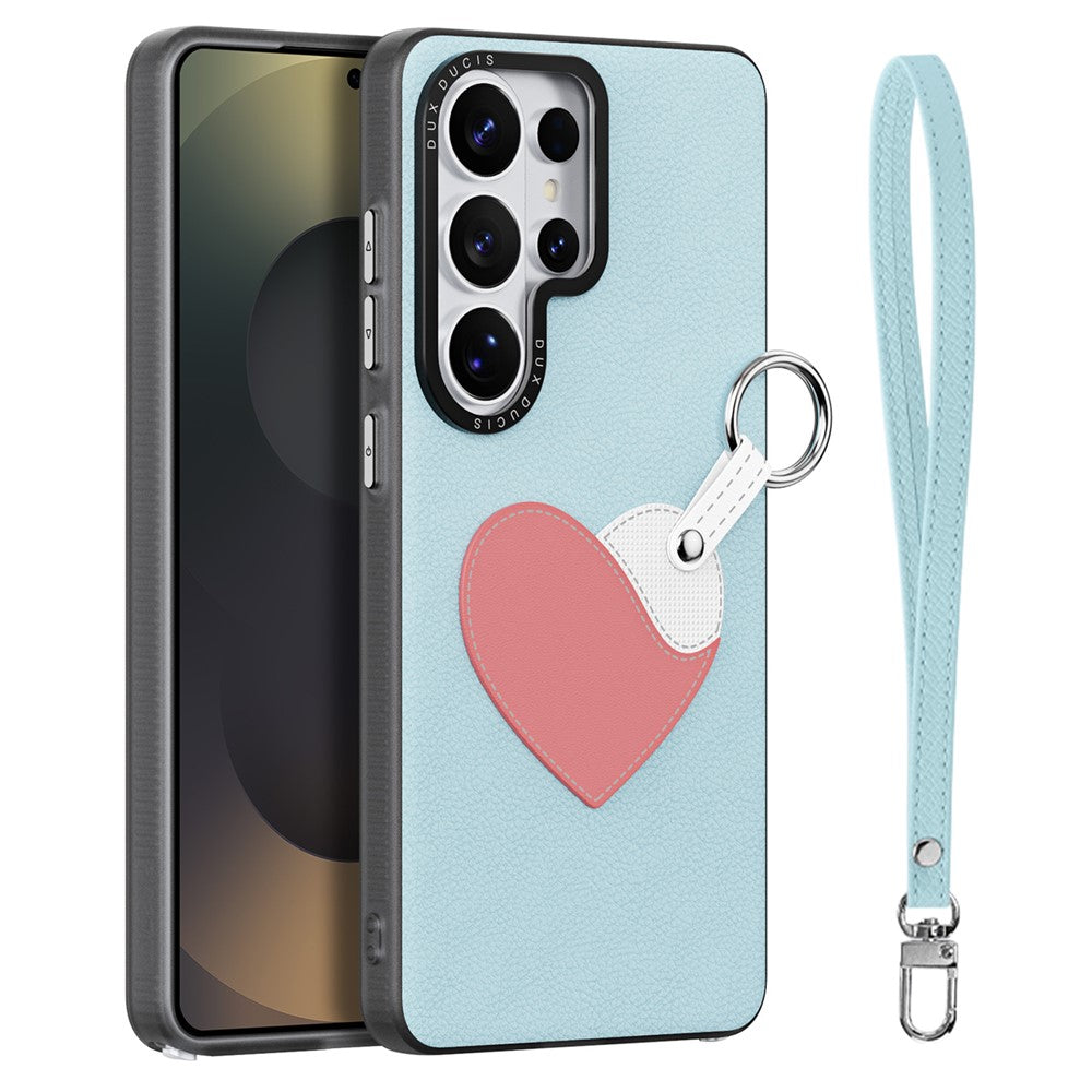 DUX DUCIS Til Samsung Galaxy S26 Ultra Etui Luvy Serie PU Læder + TPU + PC Telefon Bagcover med Fingerring / Håndledsrem