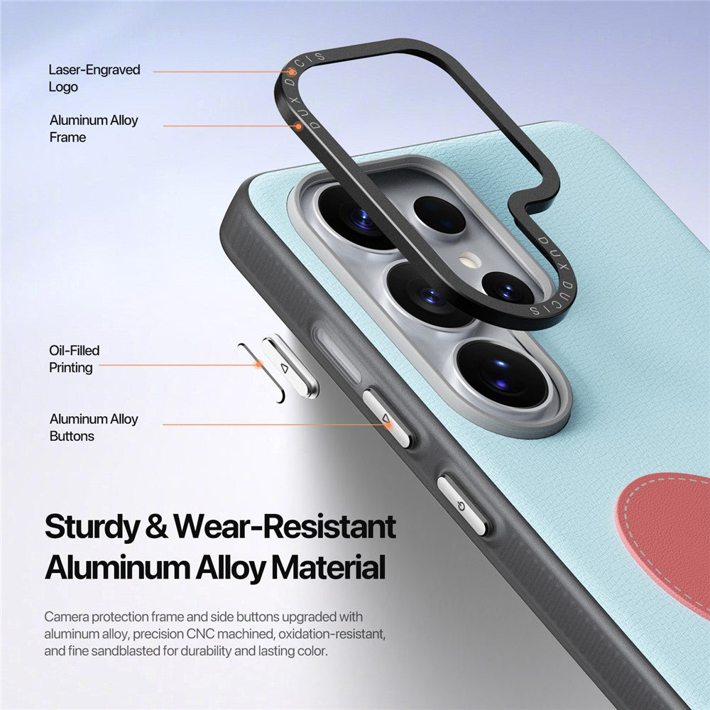 DUX DUCIS Til Samsung Galaxy S26 Ultra Etui Luvy Serie PU Læder + TPU + PC Telefon Bagcover med Fingerring / Håndledsrem