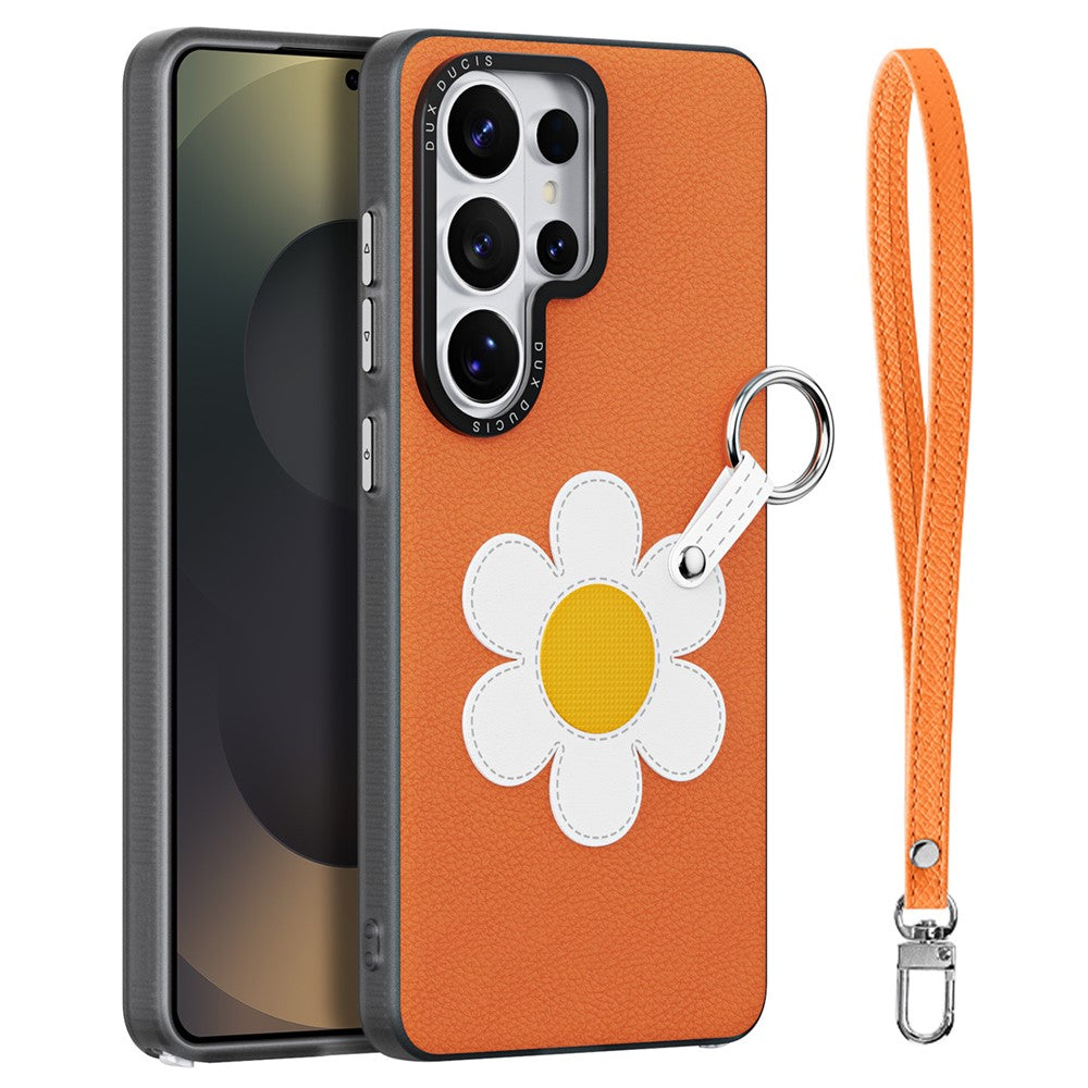 DUX DUCIS Til Samsung Galaxy S26 Ultra Etui Luvy Serie PU Læder + TPU + PC Telefon Bagcover med Fingerring / Håndledsrem