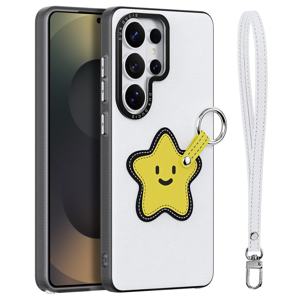 DUX DUCIS Til Samsung Galaxy S26 Ultra Etui Luvy Serie PU Læder + TPU + PC Telefon Bagcover med Fingerring / Håndledsrem
