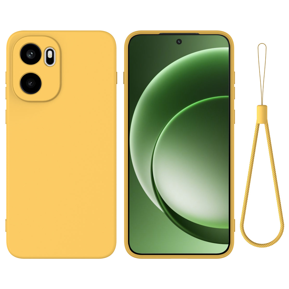 OnePlus Ace 6 5G / OnePlus Ace 6T 5G / OnePlus 15R 5G flytande silikonskal mobilbaksida med handrem