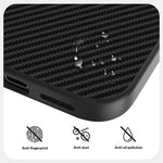 ABEEL For iPhone 17 Magnetic Case Carbon Fiber Texture TPU PC PU Phone Back Cover
