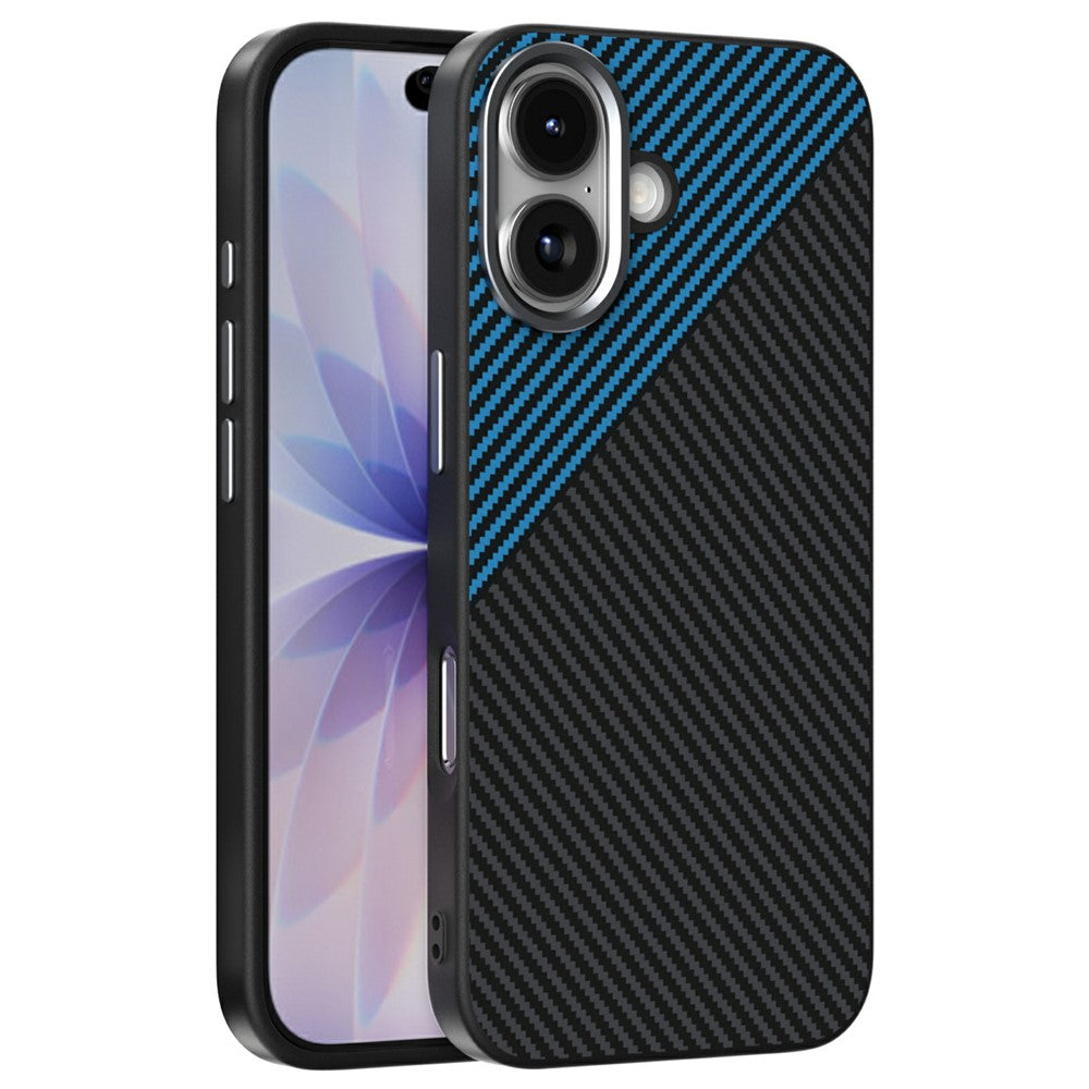 ABEEL For iPhone 17 Magnetic Case Carbon Fiber Texture TPU PC PU Phone Back Cover