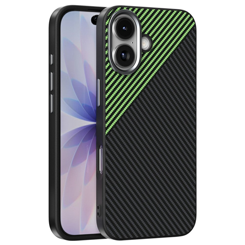 ABEEL For iPhone 17 Magnetic Case Carbon Fiber Texture TPU PC PU Phone Back Cover