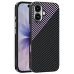 ABEEL For iPhone 17 Magnetic Case Carbon Fiber Texture TPU PC PU Phone Back Cover