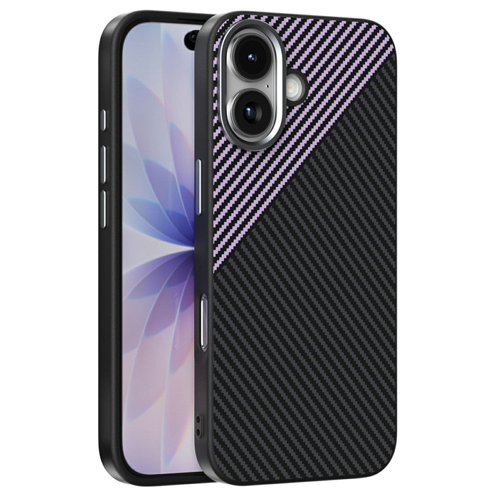 ABEEL For iPhone 17 Magnetic Case Carbon Fiber Texture TPU PC PU Phone Back Cover