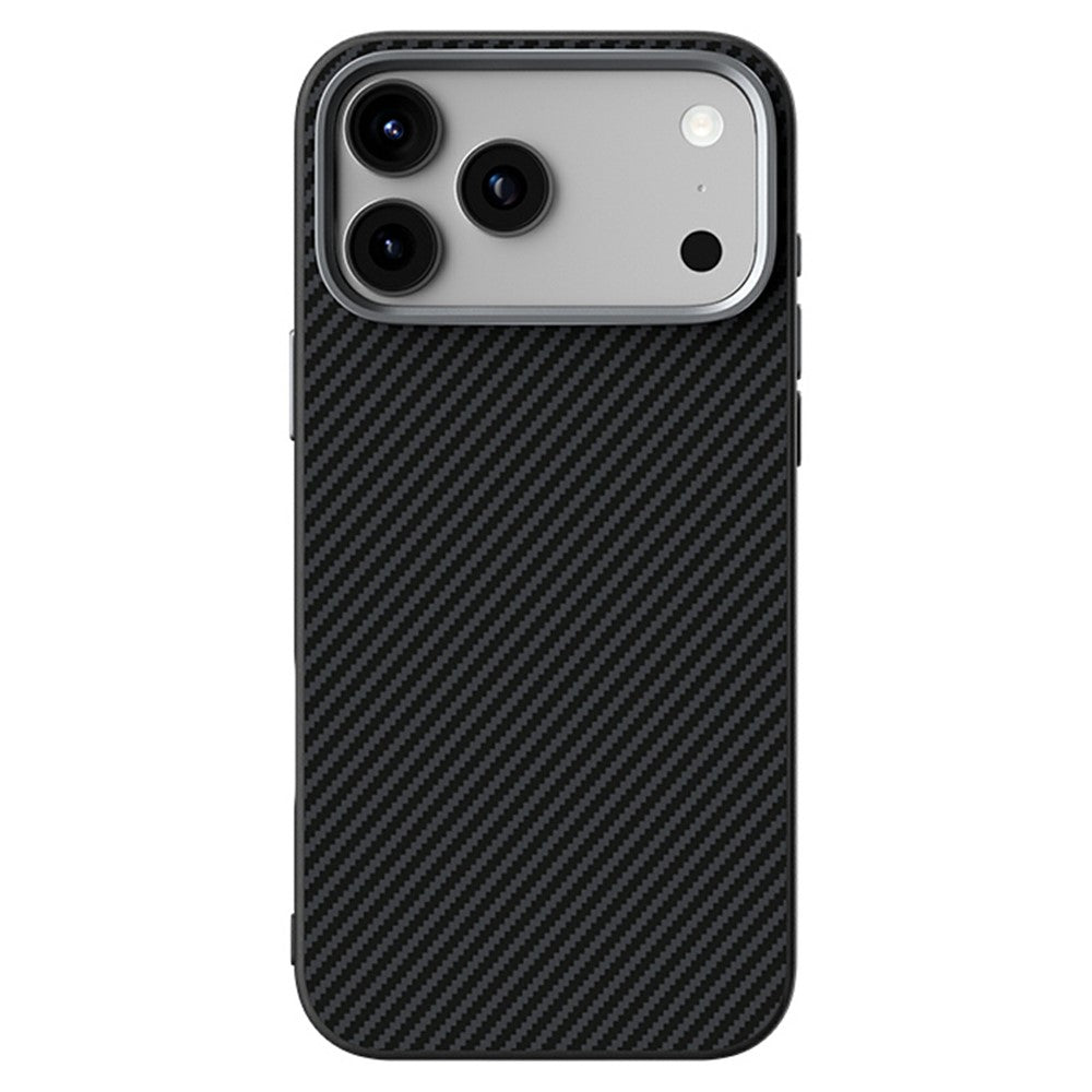ABEEL For iPhone 18 Pro Max / 17 Pro Max Case Compatible with MagSafe Carbon Fiber Texture TPU PC PU Phone Back Cover