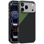 ABEEL For iPhone 18 Pro Max / 17 Pro Max Case Compatible with MagSafe Carbon Fiber Texture TPU PC PU Phone Back Cover