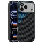ABEEL For iPhone 18 Pro Max / 17 Pro Max Case Compatible with MagSafe Carbon Fiber Texture TPU PC PU Phone Back Cover