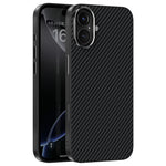 ABEEL For iPhone 16 Case Compatible with MagSafe Carbon Fiber Texture TPU PC PU Phone Back Cover