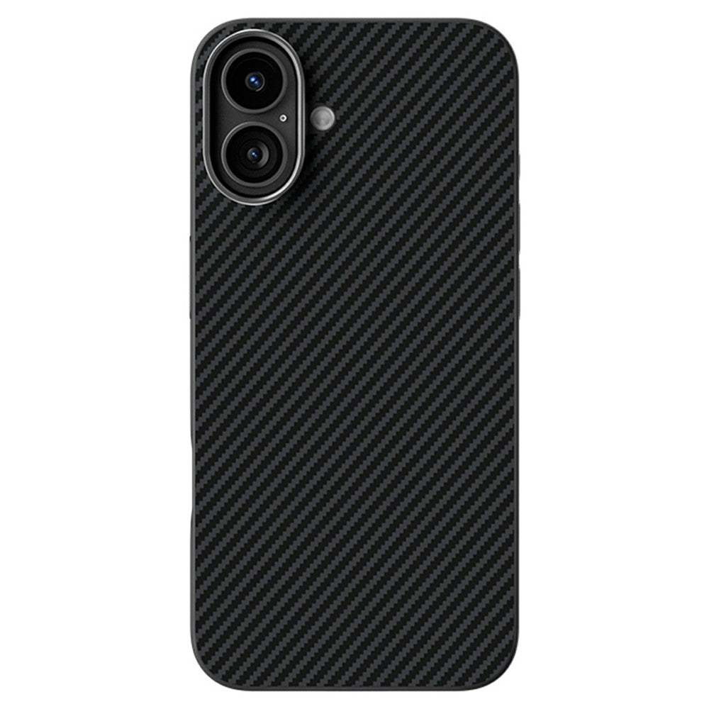 ABEEL For iPhone 16 Case Compatible with MagSafe Carbon Fiber Texture TPU PC PU Phone Back Cover