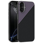 ABEEL For iPhone 16 Case Compatible with MagSafe Carbon Fiber Texture TPU PC PU Phone Back Cover