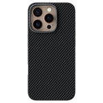 ABEEL For iPhone 16 Pro Case Compatible with MagSafe Carbon Fiber Texture TPU PC PU Phone Back Cover