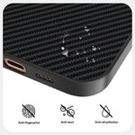 ABEEL For iPhone 16 Pro Case Compatible with MagSafe Carbon Fiber Texture TPU PC PU Phone Back Cover