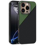 ABEEL For iPhone 16 Pro Case Compatible with MagSafe Carbon Fiber Texture TPU PC PU Phone Back Cover