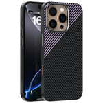 ABEEL For iPhone 16 Pro Case Compatible with MagSafe Carbon Fiber Texture TPU PC PU Phone Back Cover