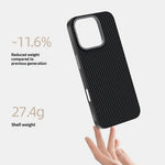 ABEEL Skal till iPhone 16 Pro Max, kompatibelt med MagSafe, smalt, kolfiberstruktur, TPU, PC, PU, bakstycke