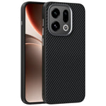 ABEEL For Oppo Find X9 5G Magnetic Case Slim Carbon Fiber Texture TPU PC PU Phone Back Cover