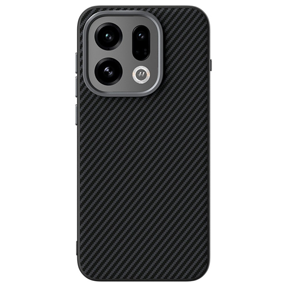 ABEEL For Oppo Find X9 5G Magnetic Case Slim Carbon Fiber Texture TPU PC PU Phone Back Cover