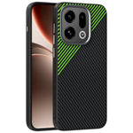 ABEEL For Oppo Find X9 5G Magnetic Case Slim Carbon Fiber Texture TPU PC PU Phone Back Cover