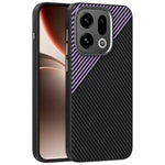 ABEEL For Oppo Find X9 5G Magnetic Case Slim Carbon Fiber Texture TPU PC PU Phone Back Cover