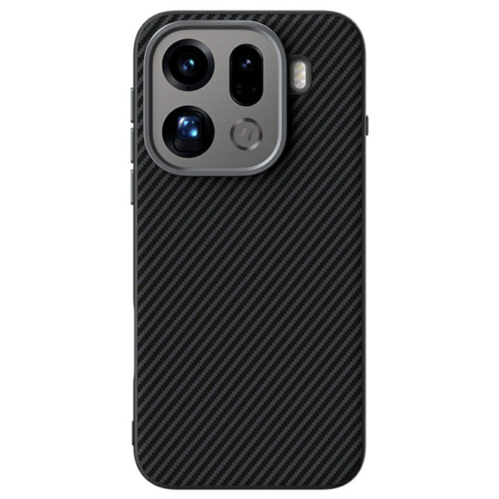 ABEEL For Oppo Find X9 Pro 5G Magnetic Case Slim Carbon Fiber Texture TPU PC PU Phone Back Cover