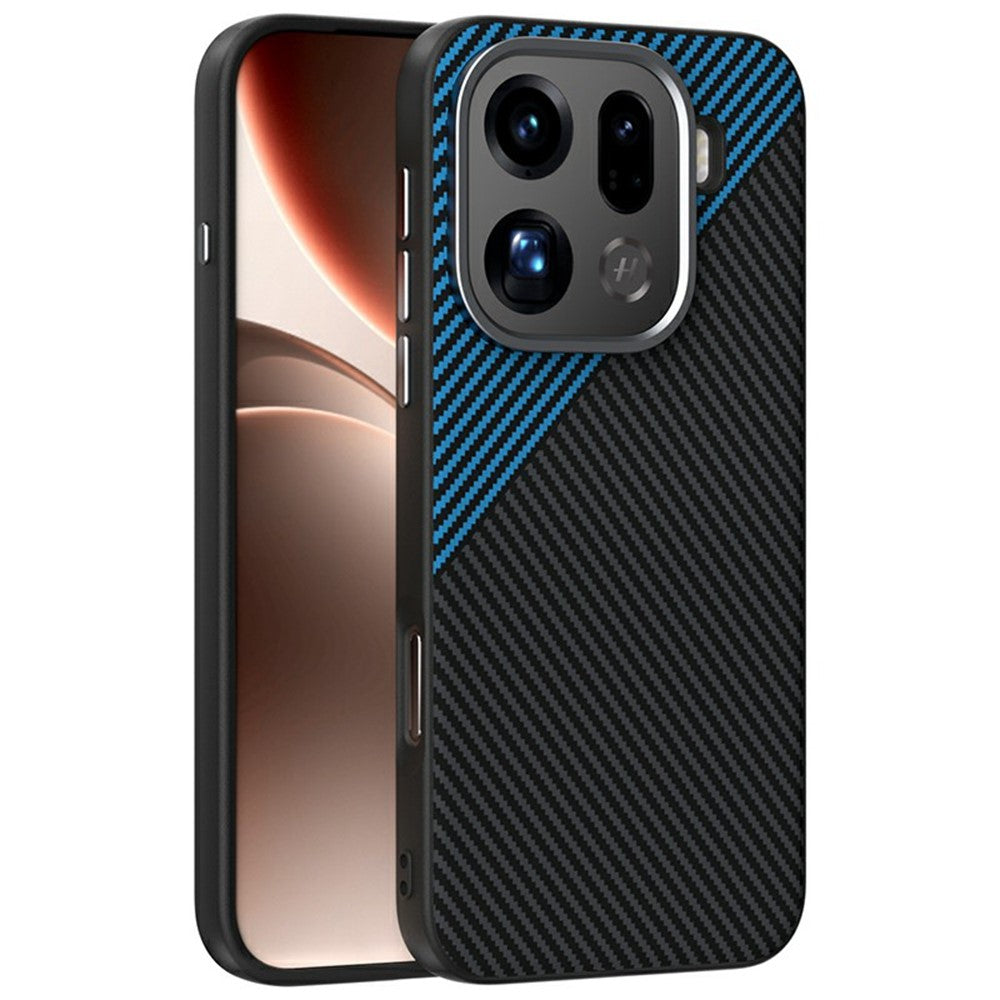 ABEEL For Oppo Find X9 Pro 5G Magnetic Case Slim Carbon Fiber Texture TPU PC PU Phone Back Cover