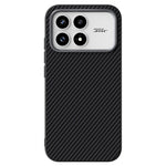 ABEEL magnetisk cover til Xiaomi Redmi K90 5G / Poco F8 Pro 5G, slankt bagsidecover i TPU, PC og PU med kulfibertekstur