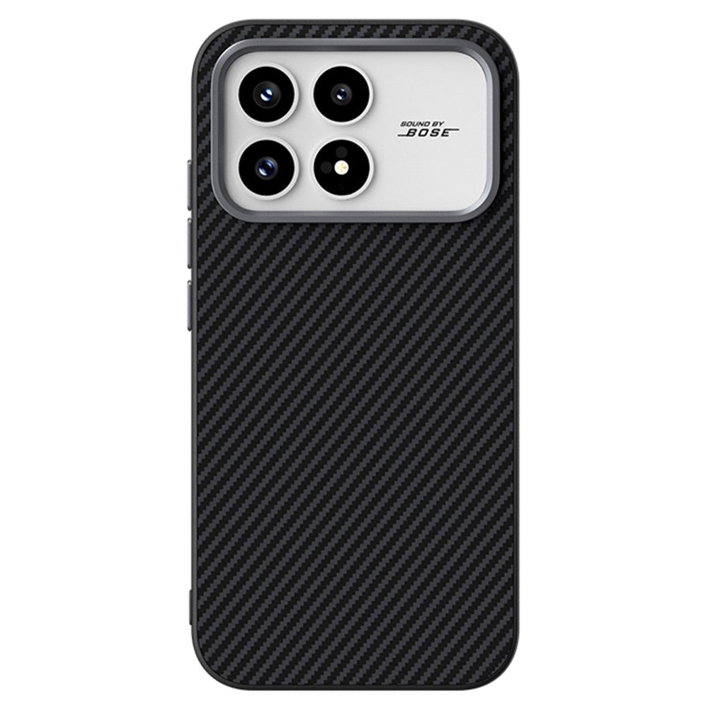 ABEEL magnetisk cover til Xiaomi Redmi K90 5G / Poco F8 Pro 5G, slankt bagsidecover i TPU, PC og PU med kulfibertekstur
