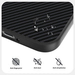 ABEEL magnetisk cover til Xiaomi Redmi K90 5G / Poco F8 Pro 5G, slankt bagsidecover i TPU, PC og PU med kulfibertekstur