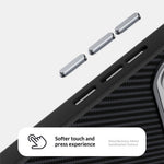 ABEEL magnetisk cover til Xiaomi Redmi K90 5G / Poco F8 Pro 5G, slankt bagsidecover i TPU, PC og PU med kulfibertekstur