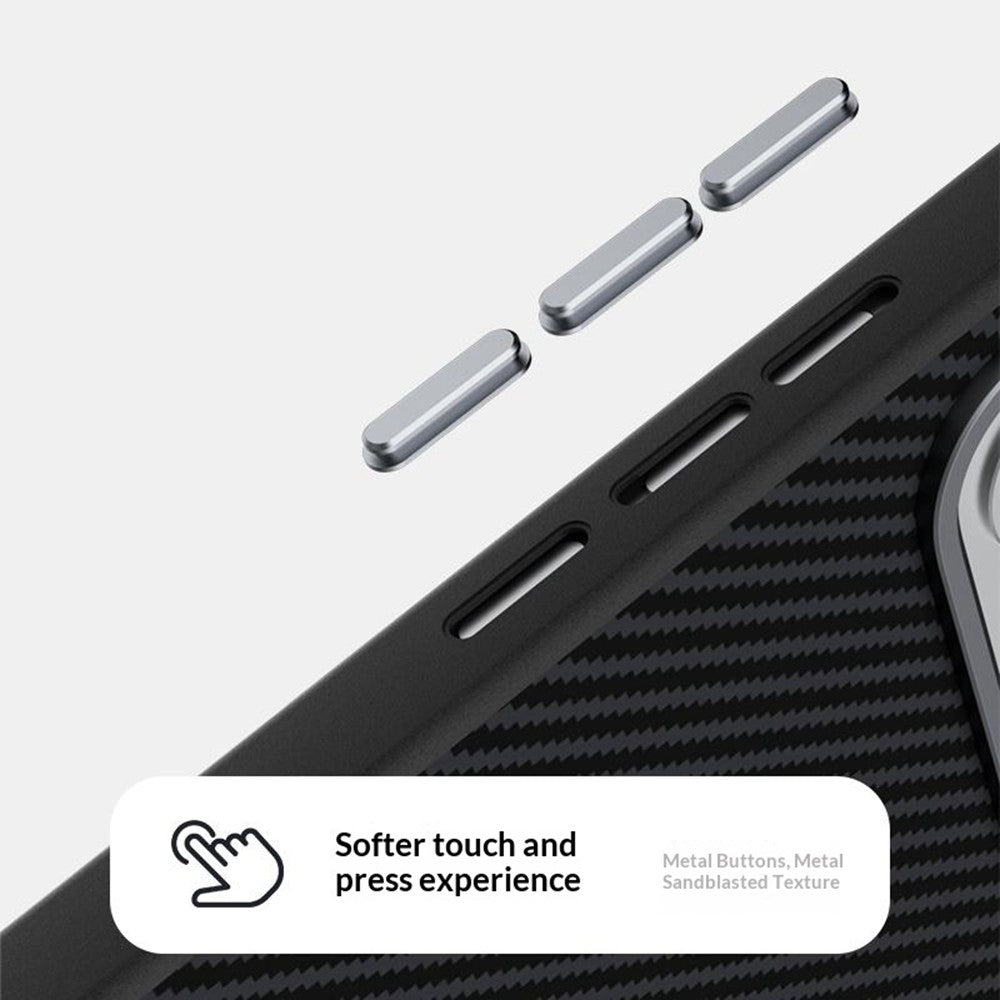 ABEEL magnetisk cover til Xiaomi Redmi K90 5G / Poco F8 Pro 5G, slankt bagsidecover i TPU, PC og PU med kulfibertekstur