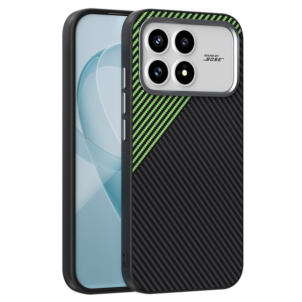 ABEEL magnetisk cover til Xiaomi Redmi K90 5G / Poco F8 Pro 5G, slankt bagsidecover i TPU, PC og PU med kulfibertekstur